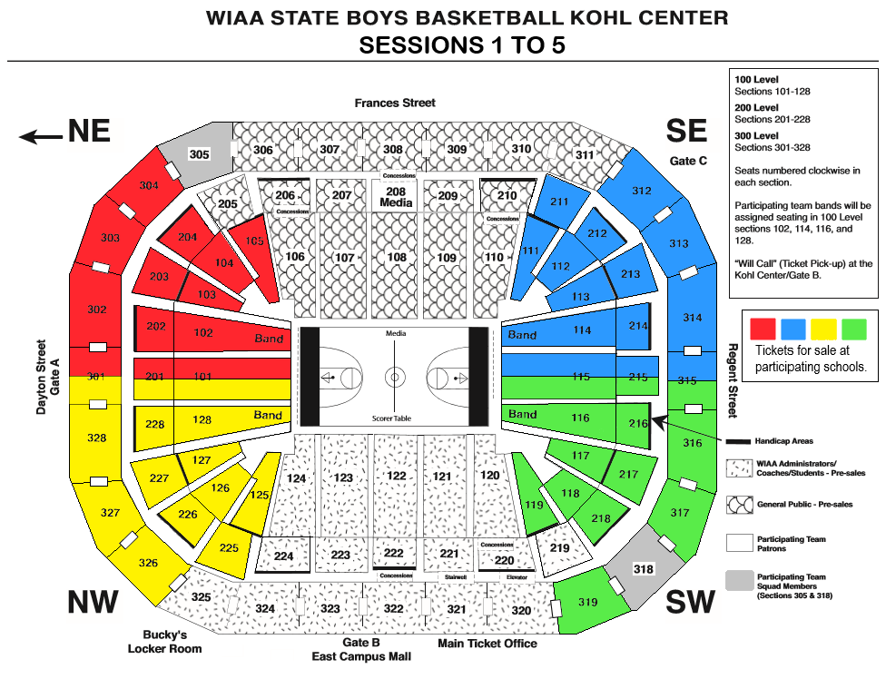 boys basketball seating