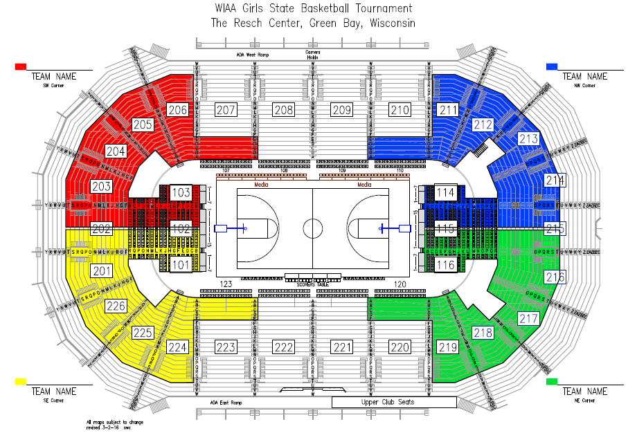 girls basketball seating